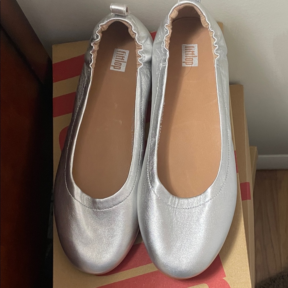 Fitflop Metallic Silver Flats